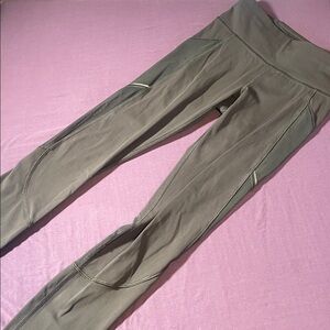Lululemon Miles Ahead Tight (28") Dark Olive - Size 4 Green Leggings Running